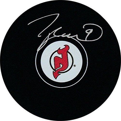 Taylor Hall autograph NHL NJ Devils puck Hart Trophy Frameworth - JAG Sports Marketing