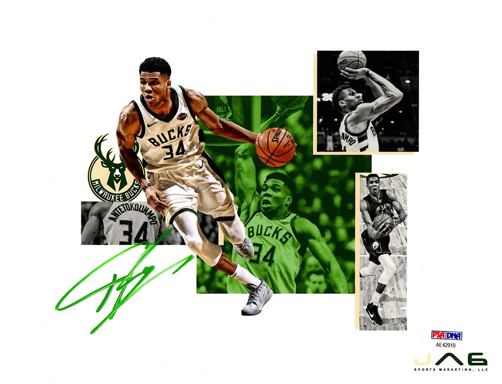 Giannis Antetokounmpo autographed 20x24 canvas NBA Milwaukee Bucks PSA - JAG Sports Marketing