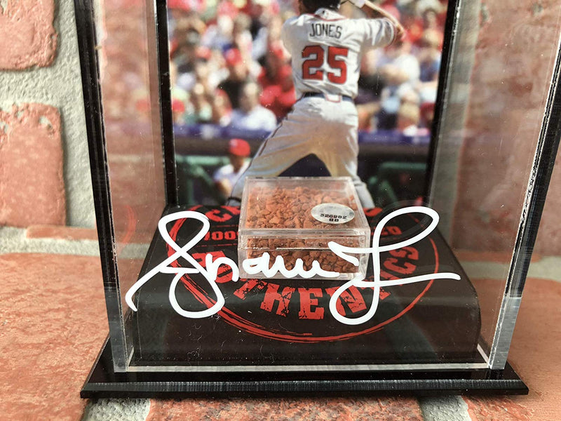 Andruw Jones autographed in white ink authentic dirt stand MLB Atlanta Braves PSA COA - JAG Sports Marketing