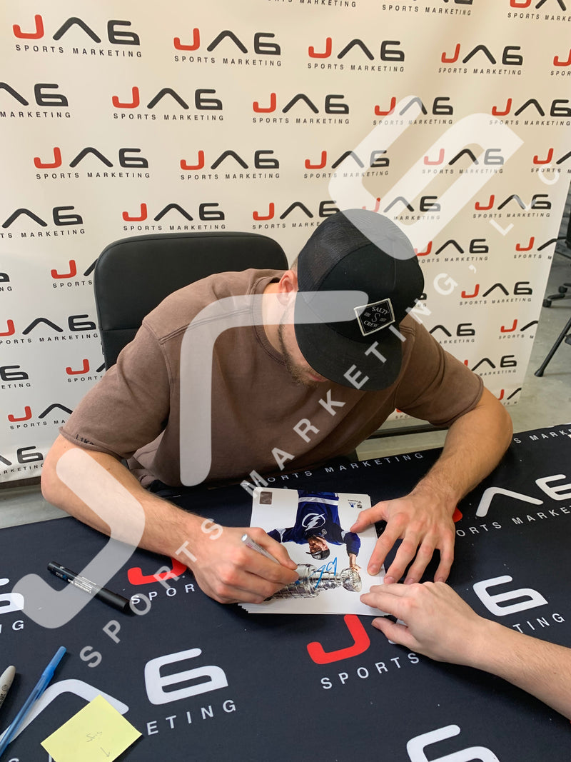 Erik Cernak autographed signed 8x10 photo NHL Tampa Bay Lightning JSA COA