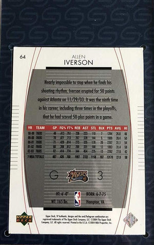 Allen Iverson autographed Card NBA Philadelphia 76ers Steiner Sports - JAG Sports Marketing