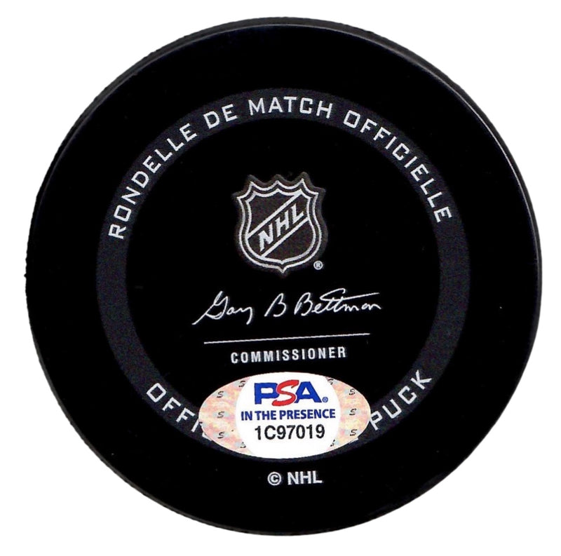 Mike Richter autographed signed authentic puck NHL New York Rangers PSA COA