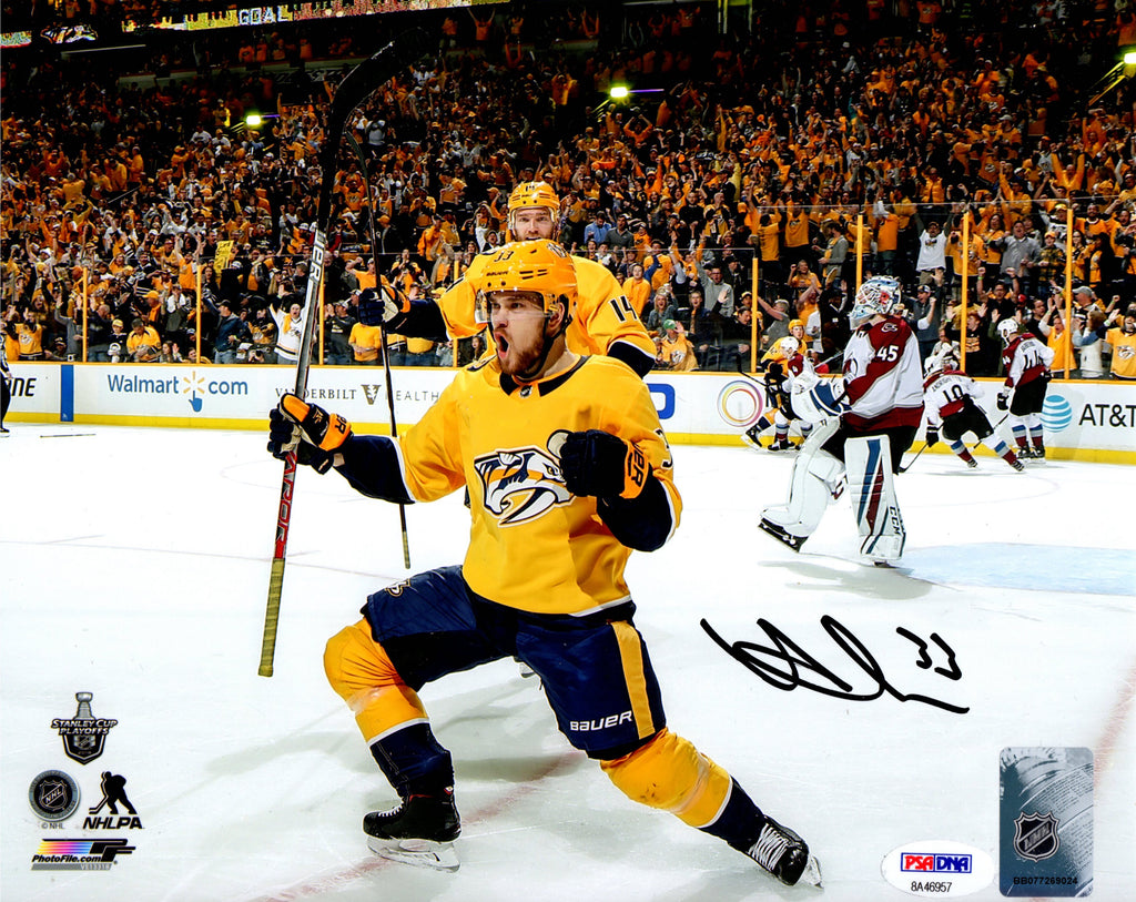 Viktor Arvidsson autographed signed 8x10 photo NHL Nashville Predators PSA COA - JAG Sports Marketing