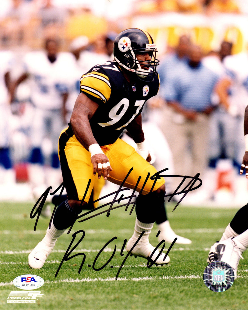 Kendrell Bell autographed signed inscribed 8x10 photo Pittsburgh Steelers PSA - JAG Sports Marketing