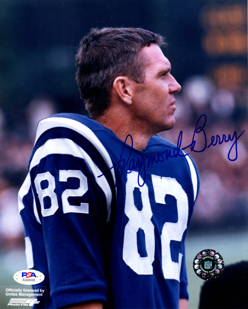 Raymond Berry autographed signed 8x10 photo NFL Baltimore Colts PSA COA - JAG Sports Marketing