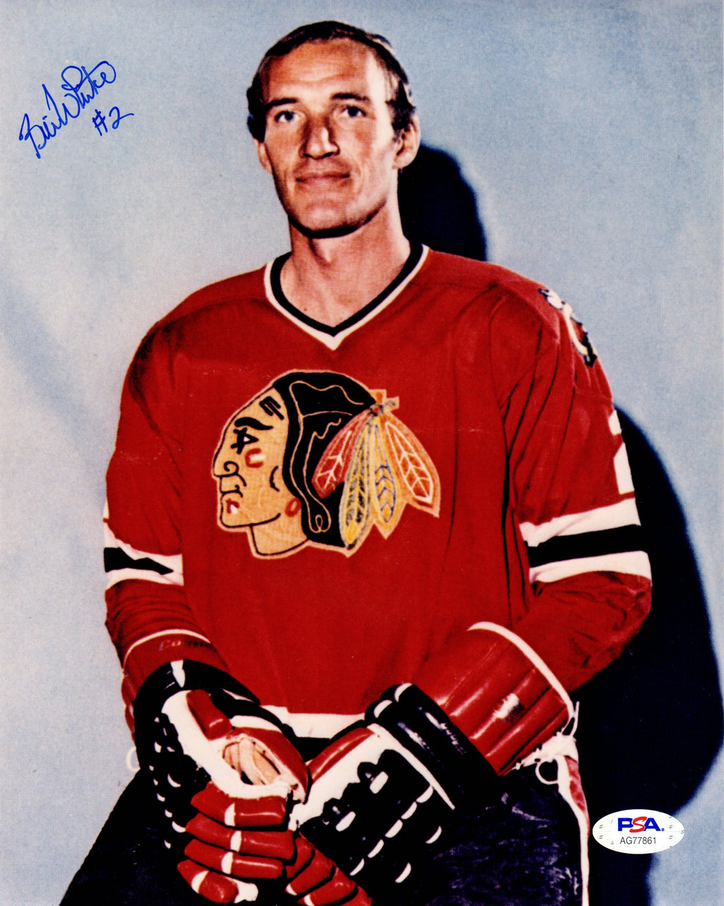 Bill White autographed signed 8x10 photo NHL Chicago Blackhawks PSA COA Canada - JAG Sports Marketing