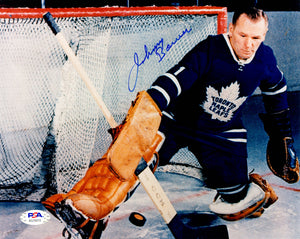 Johnny Bower autographed signed 8x10 photo NHL Toronto Maple Leafs PSA COA - JAG Sports Marketing