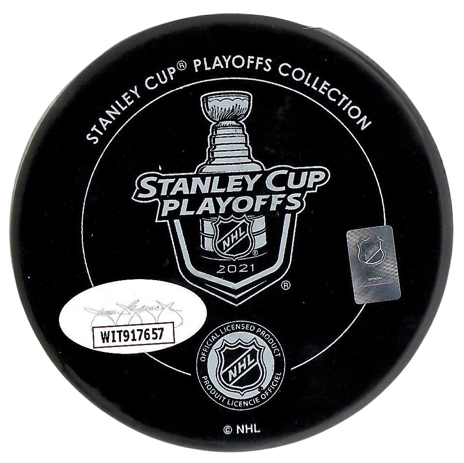 Ondrej Palat autograph inscribed Stanley Cup puck Tampa Bay Lightning JSA COA