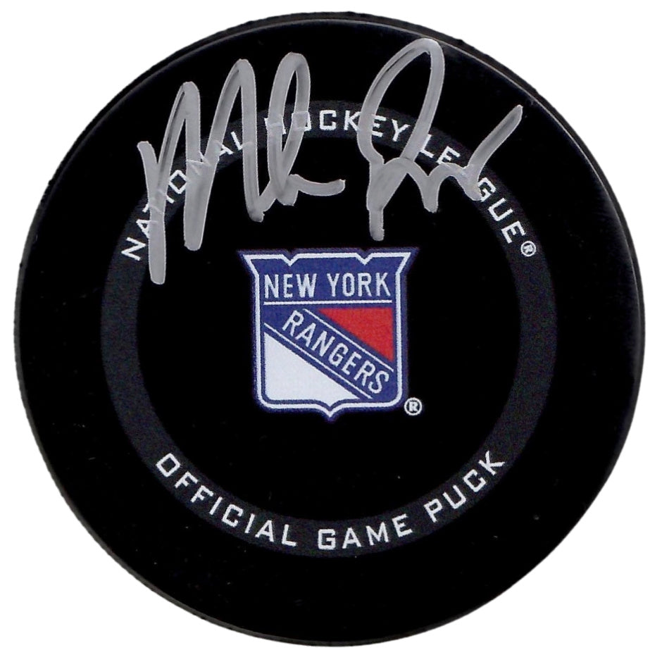 Mike Richter autographed signed authentic puck NHL New York Rangers PSA COA