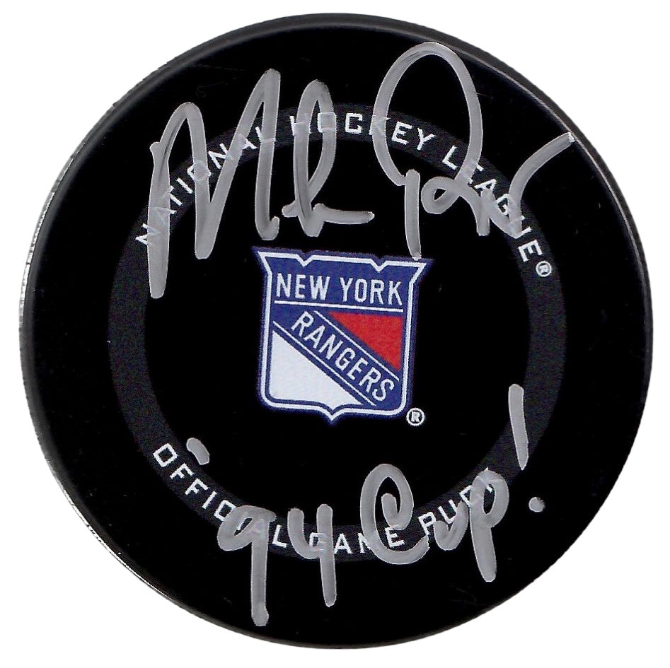 Mike Richter autographed inscribed authentic puck NHL New York Rangers PSA COA