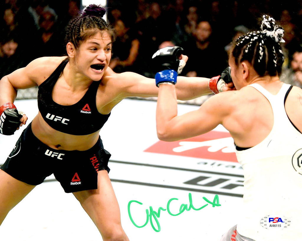 Cynthia Calvillo autographed signed 8x10 photo UFC Strawweight PSA COA - JAG Sports Marketing