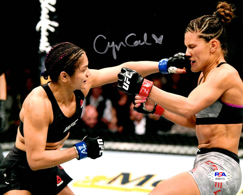 Cynthia Calvillo autographed signed 8x10 photo UFC Strawweight PSA COA - JAG Sports Marketing
