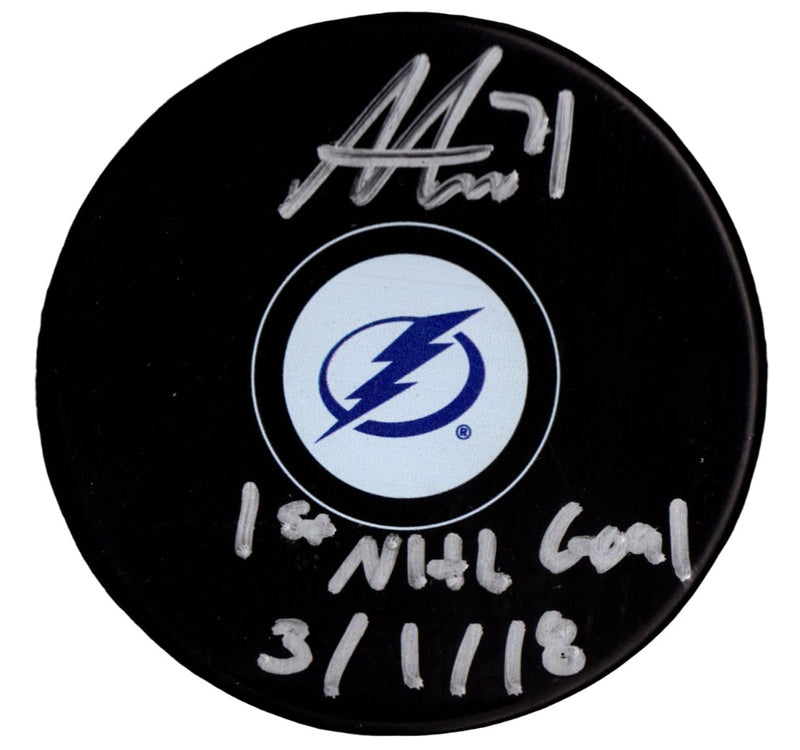 Anthony Cirelli autographed signed inscribed puck NHL Tampa Bay Lightning PSA - JAG Sports Marketing