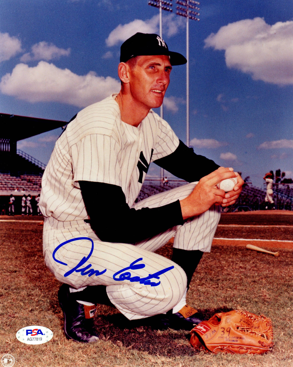 Jim Coates autographed signed 8x10 photo MLB New York Yankees PSA COA - JAG Sports Marketing