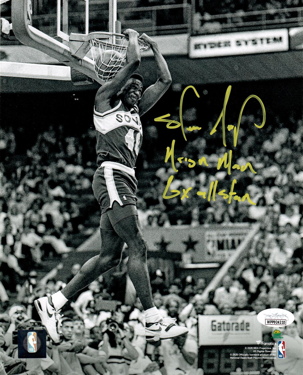 Shawn Kemp autographed signed inscribed 8x10 photo Seattle Supersonics JSA COA - JAG Sports Marketing