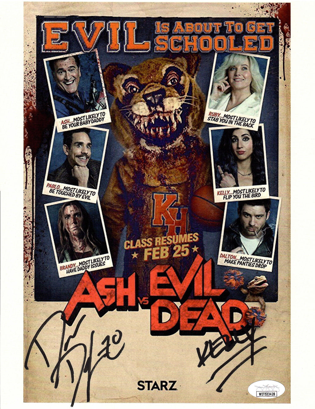 Dana DeLorenzo autographed signed inscribed 8x10 photo JSA COA Ash vs Evil Dead Kelly - JAG Sports Marketing