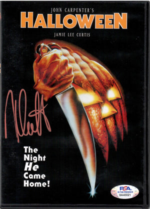 Nick Castle autographed signed movie cover Halloween PSA COA Michael Meyers