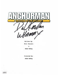 David Koechner signed inscribed Movie Script Anchorman JSA Witness Will Ferell