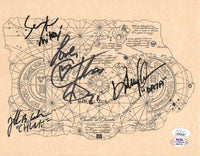 Cast signed autographed inscribed Goonies Map JSA PSA Feldman Astin Choen KeQuan