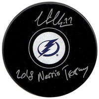 Victor Hedman autographed signed inscribed Puck NHL Tampa Bay Lightning JSA COA