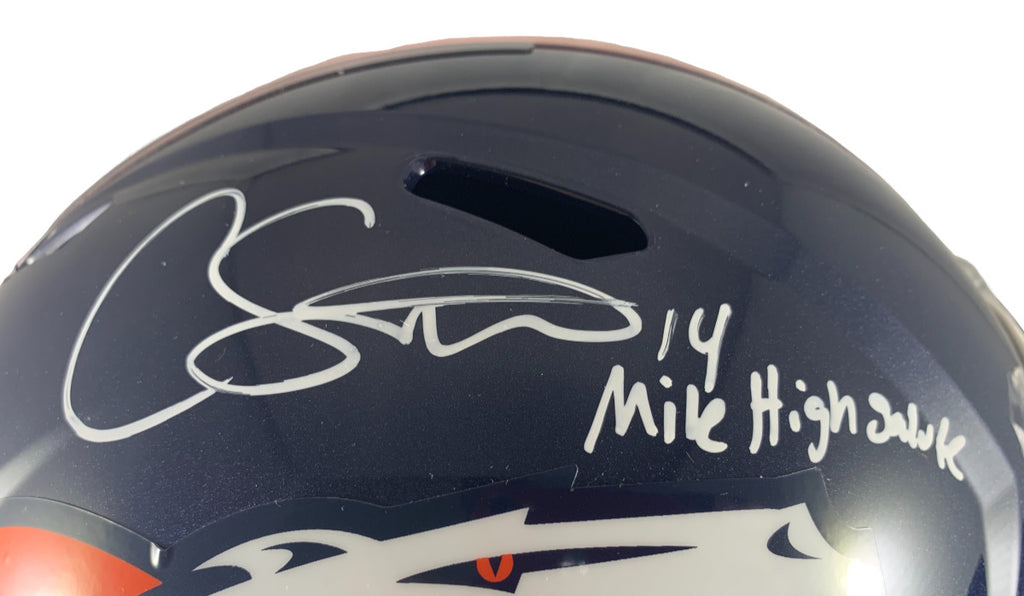 Courtland Sutton autograph signed inscribed Full Size Helmet Denver Broncos PSA - JAG Sports Marketing
