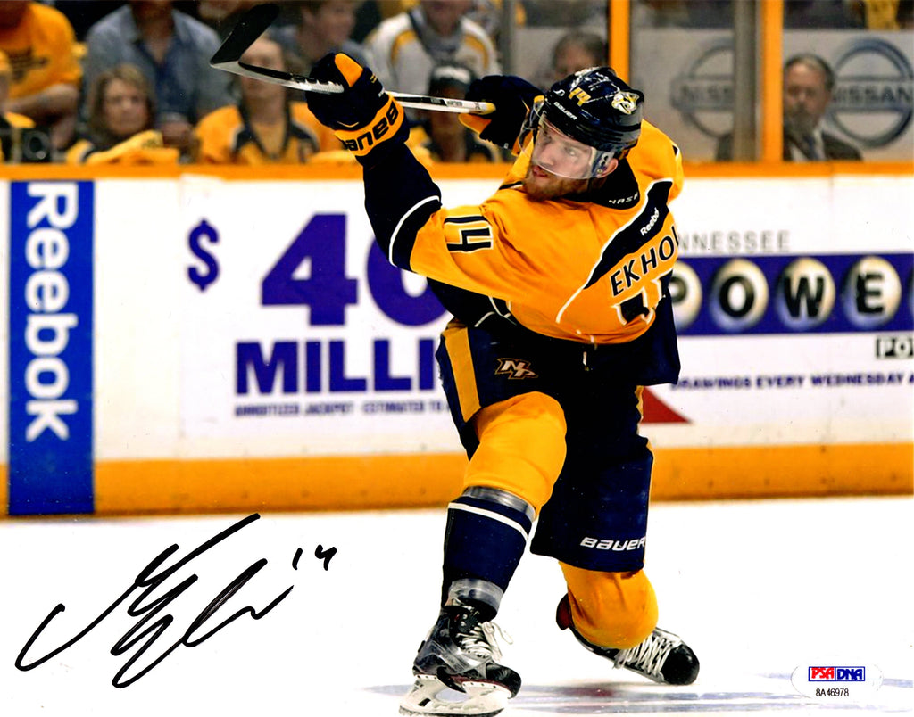 Mattias Ekholm autographed signed 8x10 photo NHL Nashville Predators PSA COA - JAG Sports Marketing