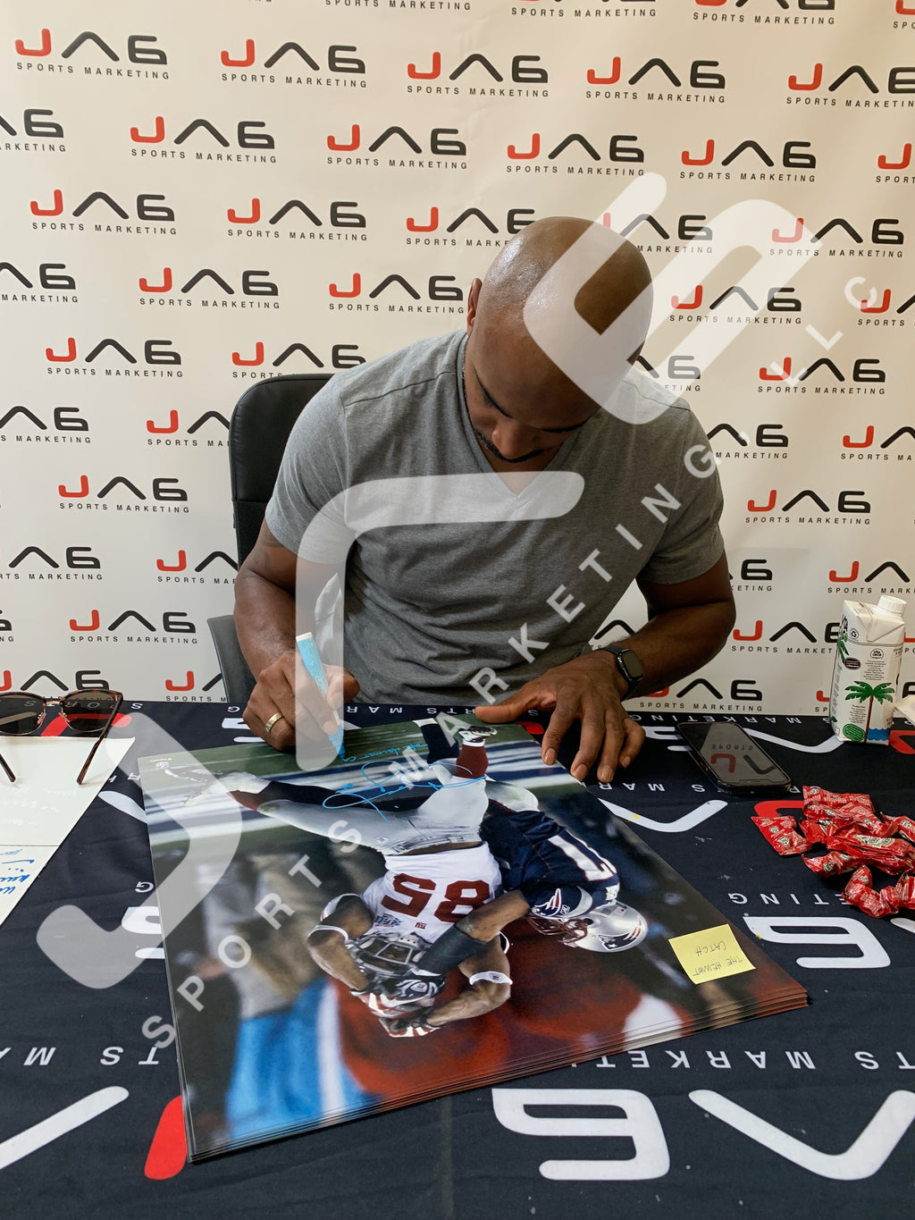 David Tyree autographed signed inscribed 16x20 photo NFL New York Giants JSA COA