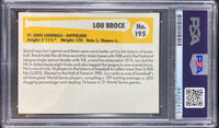 Lou Brock auto card Baseball Immortals #195 St. Louis Cardinals PSA Encapsulated - JAG Sports Marketing