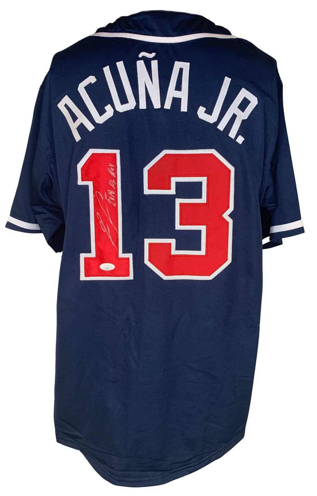 Ronald Acuna Jr. Signed Framed Braves Nike Baseball Jersey NL Roy