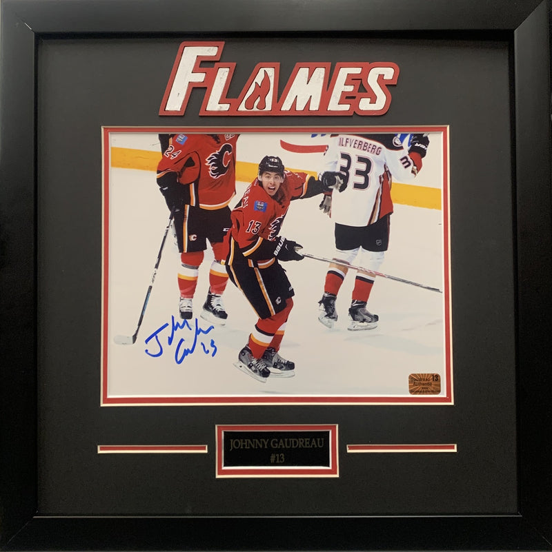 Johnny Gaudreau autographed 8x10 photo framed NHL New Jersey Devils Authentic - JAG Sports Marketing