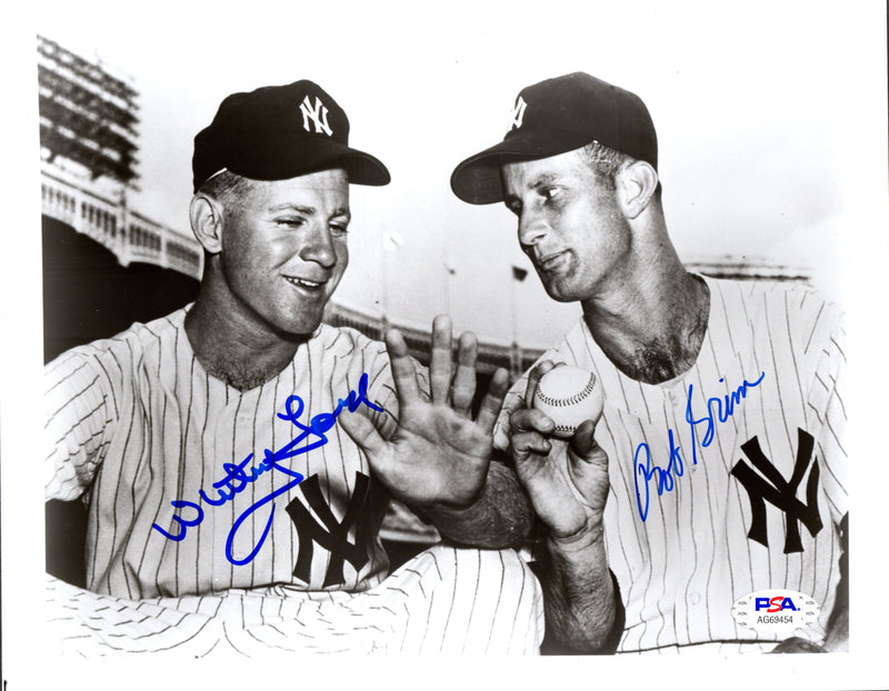 Whitey Ford Bob Grim autographed signed 8x10 photo MLB New York Yankees PSA COA - JAG Sports Marketing