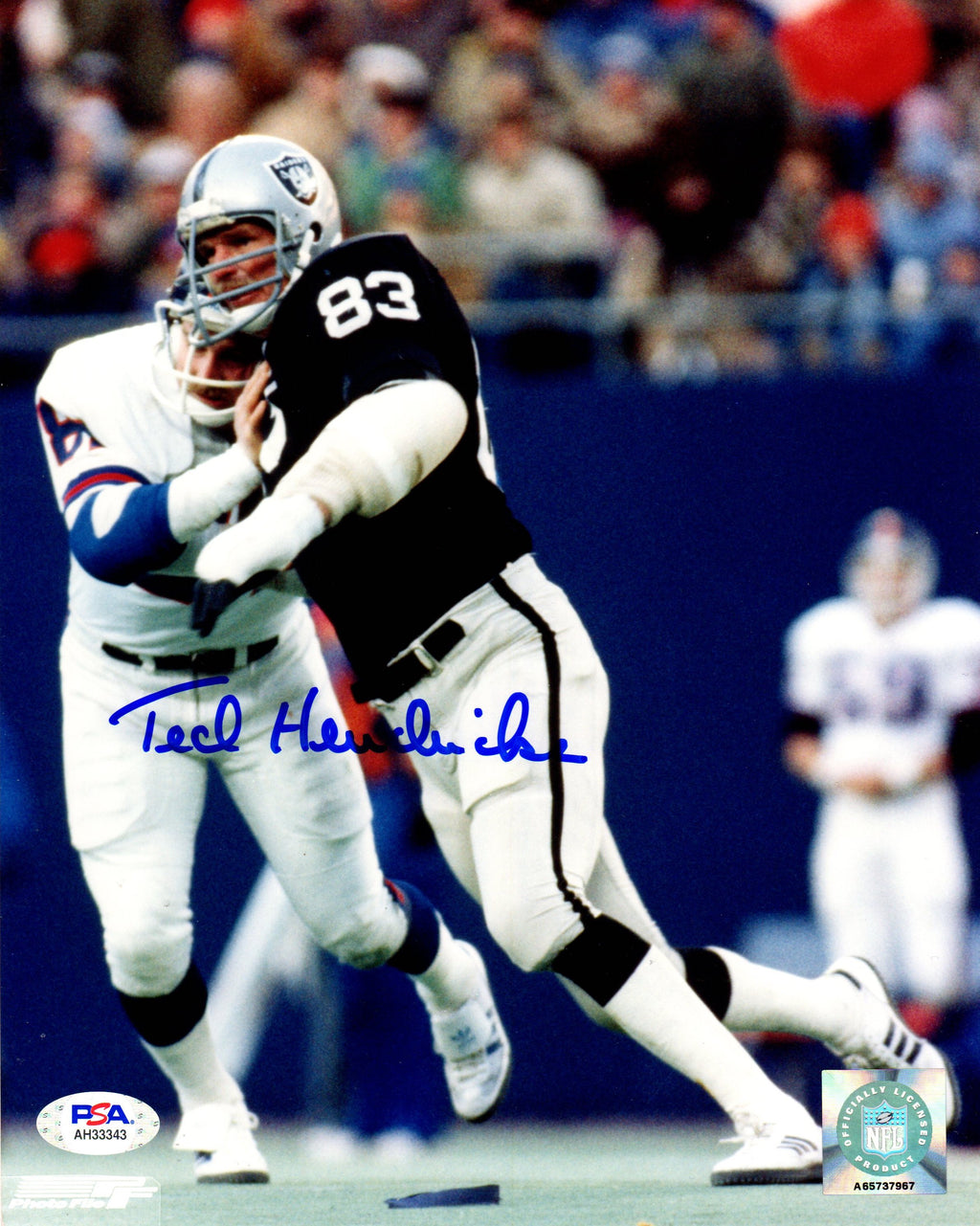 Ted Hendricks autographed signed 8x10 photo NFL Oakland/Los Angeles Raiders PSA - JAG Sports Marketing