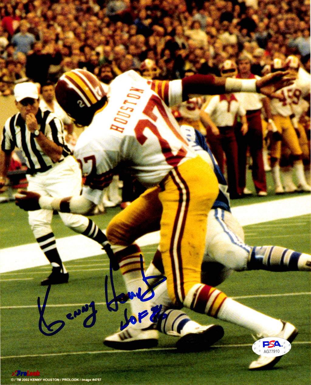 Kenny Houston autographed signed inscribed 8x10 photo Washington Redskins PSA - JAG Sports Marketing