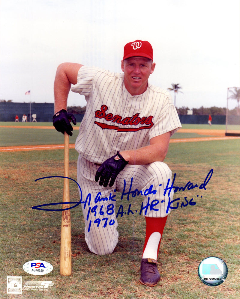 Frank Howard autographed inscribed Washington Senators MLB signed 8x10 photo PSA - JAG Sports Marketing