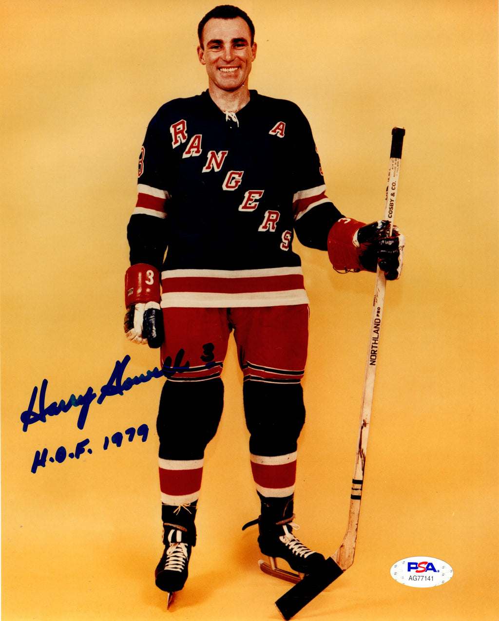 Harry Howell autographed signed inscribed 8x10 photo NHL New York Rangers PSA COA - JAG Sports Marketing