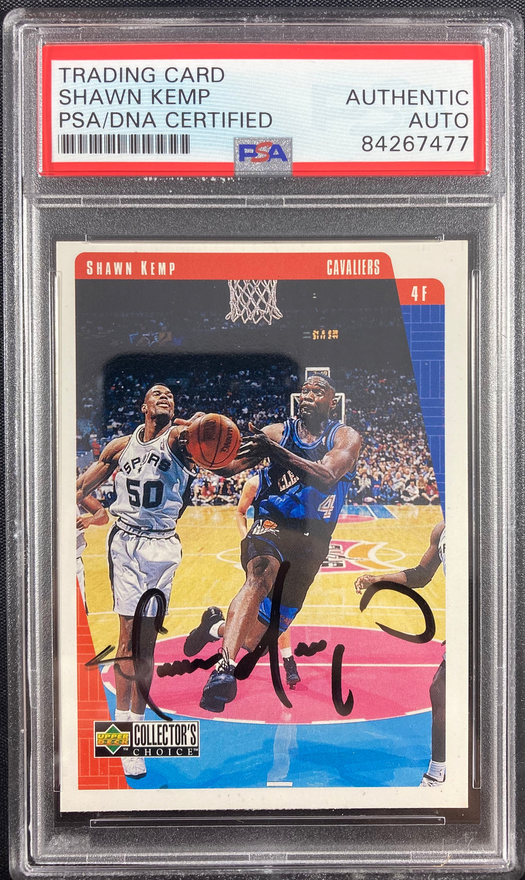 Shawn Kemp auto signed Upper Deck 1998 card Cleveland Cavaliers PSA Encapsulated - JAG Sports Marketing