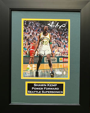 Shawn Kemp autographed signed 8x10 framed NBA Seattle SuperSonics JSA COA