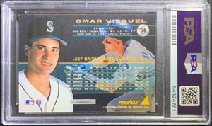 Omar Vizquel auto card 1994 Pinnacle #64 MLB Seattle Mariners PSA Encapsulated