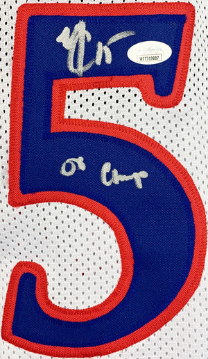 Mario Chalmers signed inscribed jersey autographed NCAA Kansas Jayhawks JSA COA - JAG Sports Marketing
