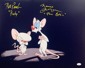 Rob Paulsen Maurice LaMarche signed inscribe 16x20 photo Pinky and the Brain JSA