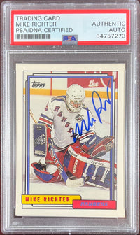 Mike Richter auto card 1992 Topps #367 PSA Encapsulated New York Rangers