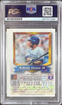 Roberto Alomar auto inscribed 1994 Topps Finest #205 PSA Encapsulated Blue Jays