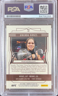 Amanda Nunes autographed 2021 Panini Legacy card #41 UFC PSA Encapsulated
