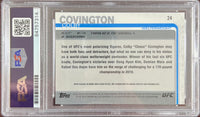 Colby Covington autographed 2019 Topps Chrome card #24 UFC PSA Encapsulated