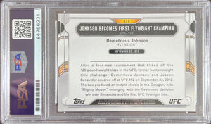 Demetrious Johnson autographed 2015 Topps card #171 UFC PSA Encapsulated