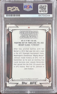 Demetrious Johnson autographed 2013 Topps card #55 UFC PSA Encapsulated