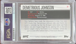 Demetrious Johnson autographed 2012 Topps card #21 UFC PSA Encapsulated