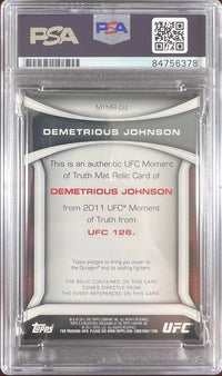 Demetrious Johnson auto 2011 Topps card #MTMR-DJ UFC PSA 10 GEM MINT GU Patch