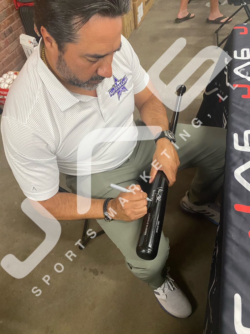 Vinny Castilla autographed signed inscribed bat MLB Colorado Rockies PSA COA