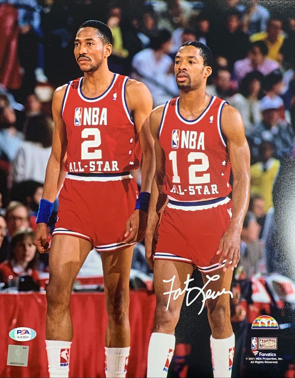 Fat Lever autographed 11x14 photo NBA All Star Game PSA COA